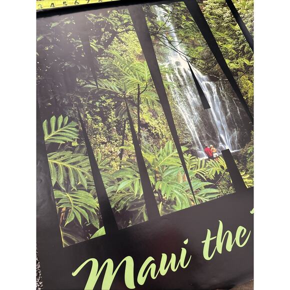 Vintage Maui Hawaii Poster The Magic Isle 28" x 24" Hawaiian Waterfall Tourism - Picture 3 of 6